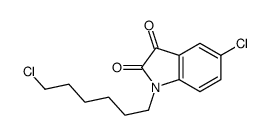 5-chloro-1-(6-chlorohexyl)indole-2,3-dione Structure