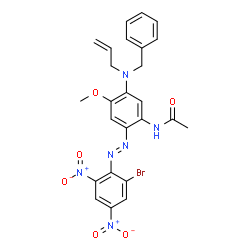 N-[2-[(2-bromo-4,6-dinitrophenyl)azo]-4-methoxy-5-[(phenylmethyl)allylamino]phenyl]acetamide Structure