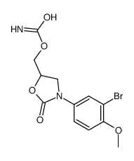 [3-(3-Bromo-4-methoxyphenyl)-2-oxo-1,3-oxazolidin-5-yl]methyl car bamate Structure