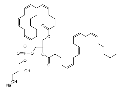 sodium,[(2R)-2,3-bis[[(5Z,8Z,11Z,14Z)-icosa-5,8,11,14-tetraenoyl]oxy]propyl] 2,3-dihydroxypropyl phosphate Structure