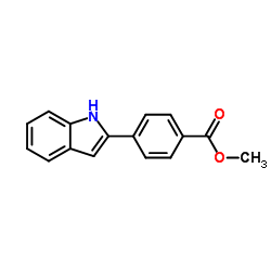 甲基 4-(吲哚-2-基)苯甲酸结构式