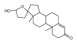 (8R,9S,10R,13S,14S,17R)-5'-hydroxy-10,13-dimethylspiro[2,6,7,8,9,11,12,14,15,16-decahydro-1H-cyclopenta[a]phenanthrene-17,2'-oxolane]-3-one结构式