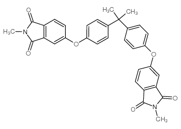 2,2-双[4-(N-甲基酞酰亚胺-4-氧)苯基]丙烷结构式