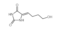 2,4-Imidazolidinedione,5-(4-hydroxybutylidene)-结构式
