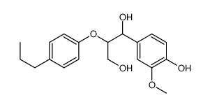 1-(4-hydroxy-3-methoxyphenyl)-2-(4-propylphenoxy)propane-1,3-diol Structure