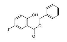 2-羟基-5-碘苯甲酸苄酯结构式