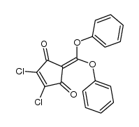4,5-dichloro-2-diphenoxymethylene-4-cylopentene-1,3-dione结构式