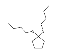 1,1-Bis(n-butylthio)-cyclopentan结构式