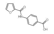 4-(呋喃-2-甲酰氨基)苯甲酸结构式