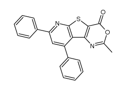 2-methyl-7,9-diphenylpyrido[3',2':4,5]thieno[3,2-d][3,1]-4-oxazinone Structure
