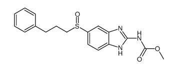 [5-(3-phenyl-propane-1-sulfinyl)-1(3)H-benzoimidazol-2-yl]-carbamic acid methyl ester结构式