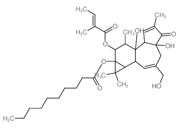 Decanoic acid,(1aS,2R,3R,3aS,3bS,6aR,9aS,9bR)-1,2,3,3a,3b,6,6a,7,9a,9b-decahydro-3a,6a-dihydroxy-8-(hydroxymethyl)-1,1,3,5-tetramethyl-2-[[(2E)-2-methyl-1-oxo-2-buten-1-yl]oxy]-6-oxo-1aH-cyclopropa[3, picture