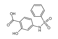 4-benzenesulfonylamino-2-hydroxy-benzoic acid结构式