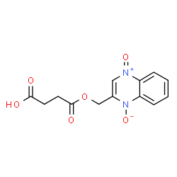quinoxalin-2-ylmethyl hydrogen succinate N,N'-dioxide Structure