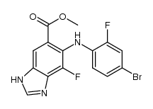 6-(4-bromo-2-fluoro-phenylamino)-7-fluoro-3H-benzoimidazole-5-carboxylic acid methyl ester Structure
