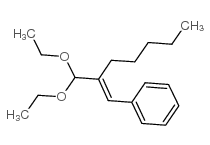[2-(二乙氧基甲基)-1-庚烯基]苯结构式