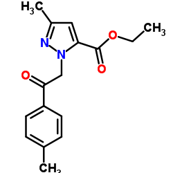 Ethyl 3-methyl-1-[2-(4-methylphenyl)-2-oxoethyl]-1H-pyrazole-5-carboxylate Structure