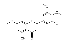 5-Hydroxy-7,3',4',5'-tetramethoxy-flavanon Structure