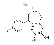 1-(4-chlorophenyl)-7,8-dihydroxy-2,3,4,5-tetrahydro-1H-3-benzazepine hydrobromide Structure