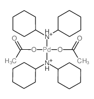 反式-双(二环己胺)乙酸钯(II)结构式