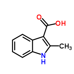 2-甲基-3-吲哚甲酸结构式