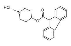 (1-methylpiperidin-1-ium-4-yl) 9H-fluorene-9-carboxylate,chloride结构式