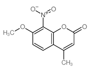 7-methoxy-4-methyl-8-nitro-chromen-2-one structure