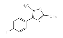 4-(4-氟苯基)-2,5-二甲基噻唑结构式