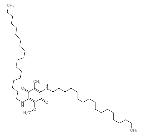 2,5-Cyclohexadiene-1,4-dione, 2-methoxy-5-methyl-3, 6-bis(octadecylamino)-结构式