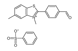 benzenesulfonate,4-(3,5-dimethyl-1,3-benzothiazol-3-ium-2-yl)benzaldehyde Structure