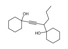 1,1'-(hex-1-yne-1,3-diyl)bis(cyclohexan-1-ol)结构式