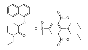 N,N-diethyl-2-naphthalen-1-yloxypropanamide,4-methylsulfonyl-2,6-dinitro-N,N-dipropylaniline结构式