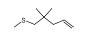 2,2-dimethyl-4-penten-1-yl methyl sulfide结构式
