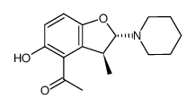 trans-4-acetyl-5-hydroxy-3-methyl-2-piperidino-2,3-dihydrobenzo[b]furan Structure