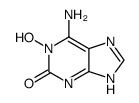 6-amino-1-hydroxy-1,7(9)-dihydro-purin-2-one结构式
