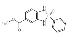 1H-1,3,2-Benzodiazaphosphole-5-carboxylicacid, 2,3-dihydro-2-phenyl-, methyl ester, 2-oxide结构式