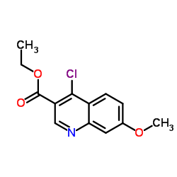 4-氯-7-甲氧基喹啉-3-羧酸乙酯结构式
