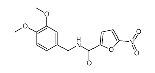 N-[(3,4-dimethoxyphenyl)methyl]-5-nitrofuran-2-carboxamide结构式