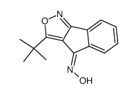(E)-3-(tert-butyl)-4H-indeno[1,2-c]isoxazol-4-one oxime结构式