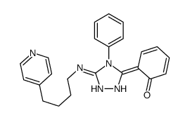 (6Z)-6-[4-phenyl-3-(4-pyridin-4-ylbutylamino)-1H-1,2,4-triazol-5-ylidene]cyclohexa-2,4-dien-1-one结构式