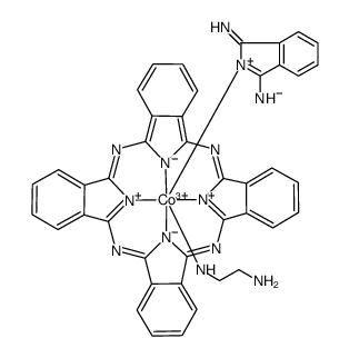 (ethylenediamine-N)(1-imino-1H-isoindol-3-aminato-N2)[29H,31H-phthalocyaninato-N29,N30,N31,N32]cobalt Structure