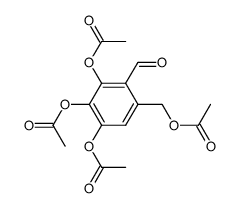 2,3,4-Tris(acetyloxy)-6-[(acetyloxy)methyl]benzaldehyde Structure