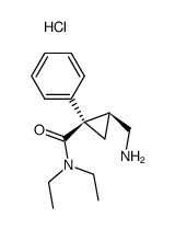 (Z)-1-diethylaminocarbonyl-2-aminoethyl-1-phenyl-cyclopropane hydrochloride Structure