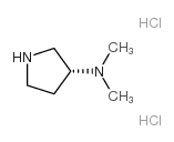 (R)-(+)-3-二甲氨基吡咯烷双盐酸盐结构式