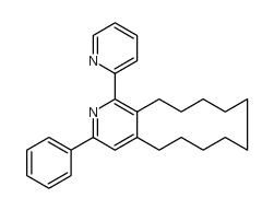 3-苯基-1-(2-吡啶)-5,6,7,8,9,10,11,12,13,14-十氢环十二烷[c]吡啶结构式