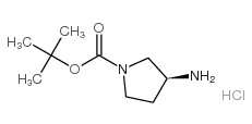 (S)-1-boc-3-氨基吡咯烷盐酸盐结构式
