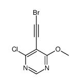 5-(2-bromoethynyl)-4-chloro-6-methoxypyrimidine Structure