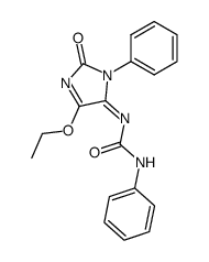 1-(4-ethoxy-2-oxo-1-phenyl-3-imidazolin-5-ylidene)-3-phenylurea结构式