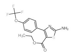 2-氨基-4-(4-(三氟甲氧基)苯基)噻唑-5-羧酸乙酯结构式