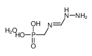 (hydrazinylmethylideneamino)methylphosphonic acid,hydrate Structure
